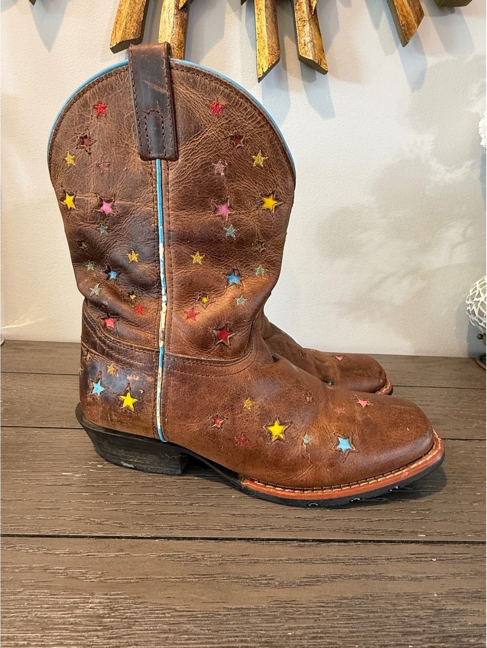 Dan Post Starlett Youth Size 6D Brown Leather Western Boots